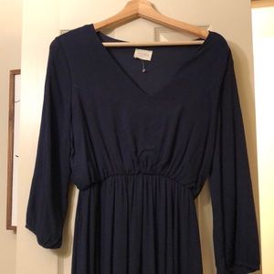 Boutique navy rayon dress